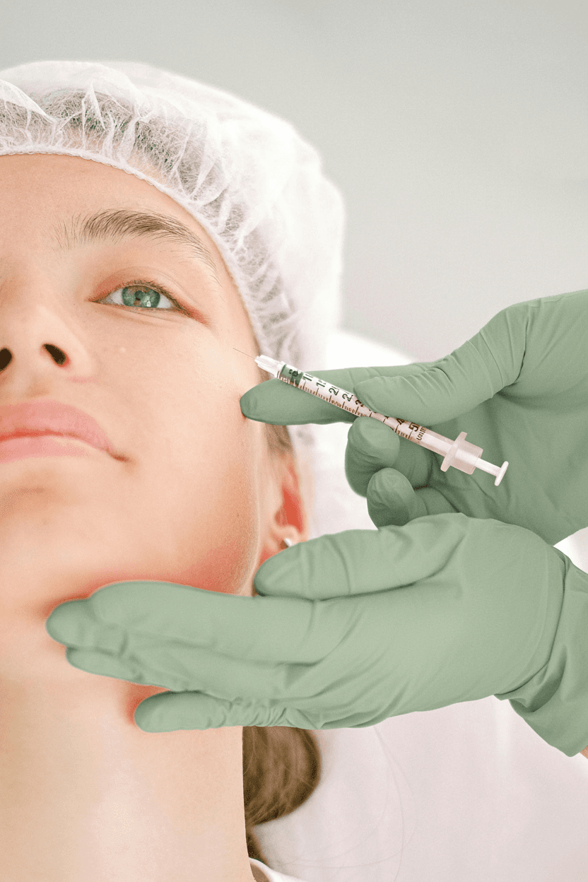 Client receiving a rejuvenating skincare treatment